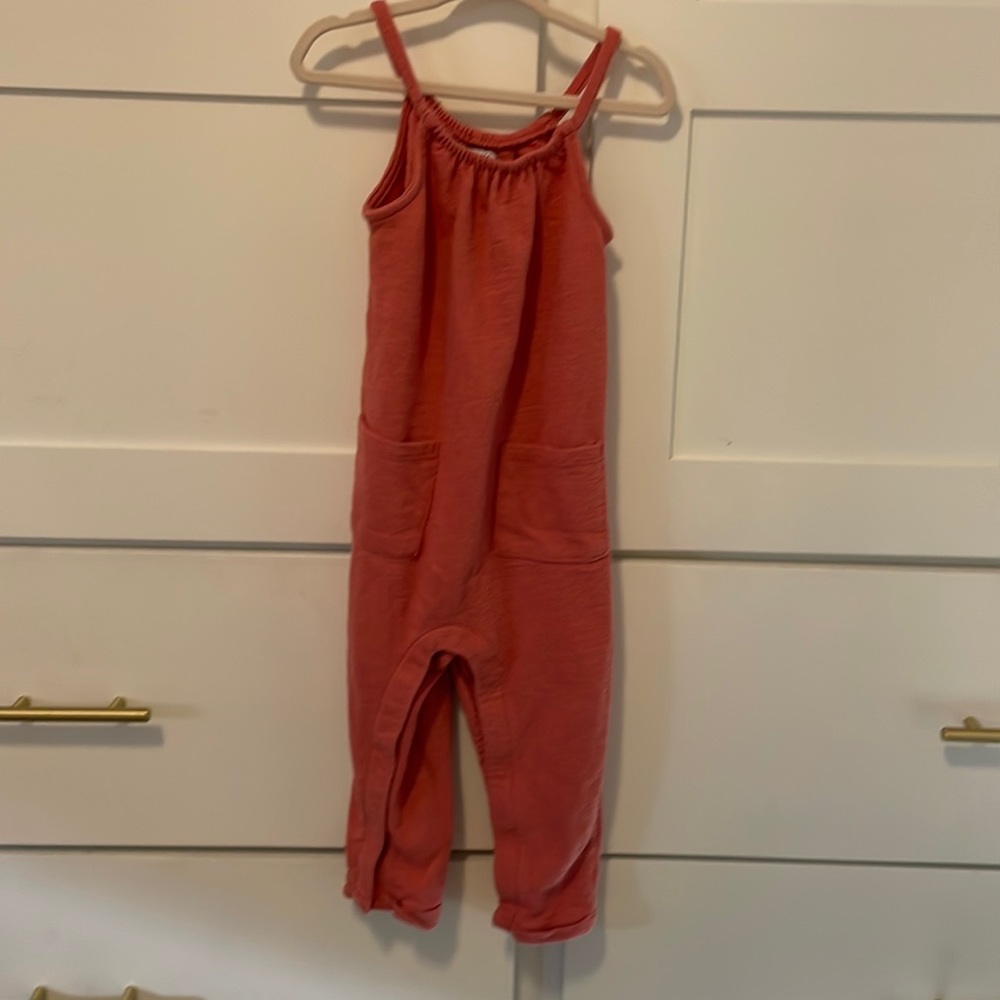 Coral jersey material jumpsuit